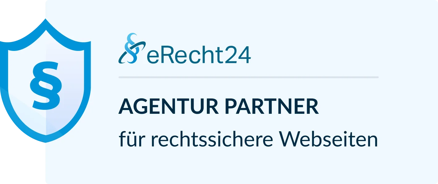 Bild des eRecht24 Badges von Webstra