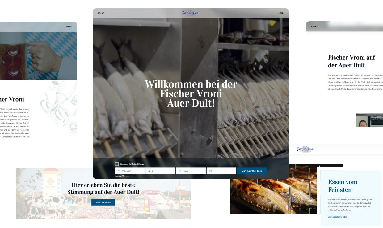 Webseiten-Showcase: Fischer Vroni, digitales Reservierungssystem