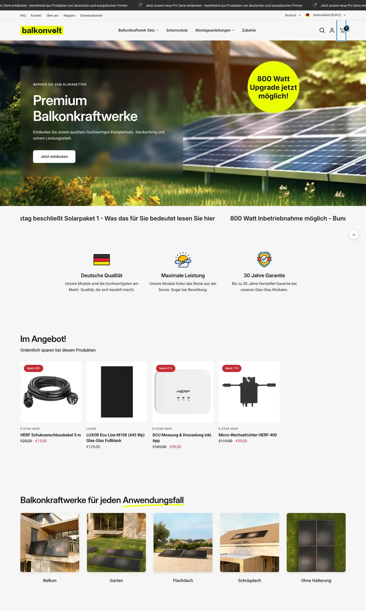 Google-Ads-Projekt Balkonvolt