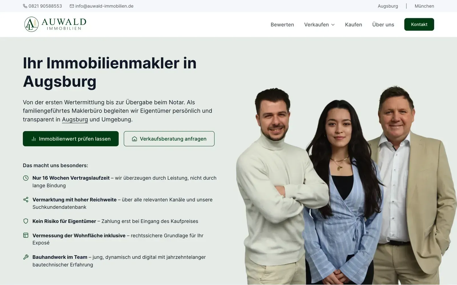 Website Auwald Immobilien