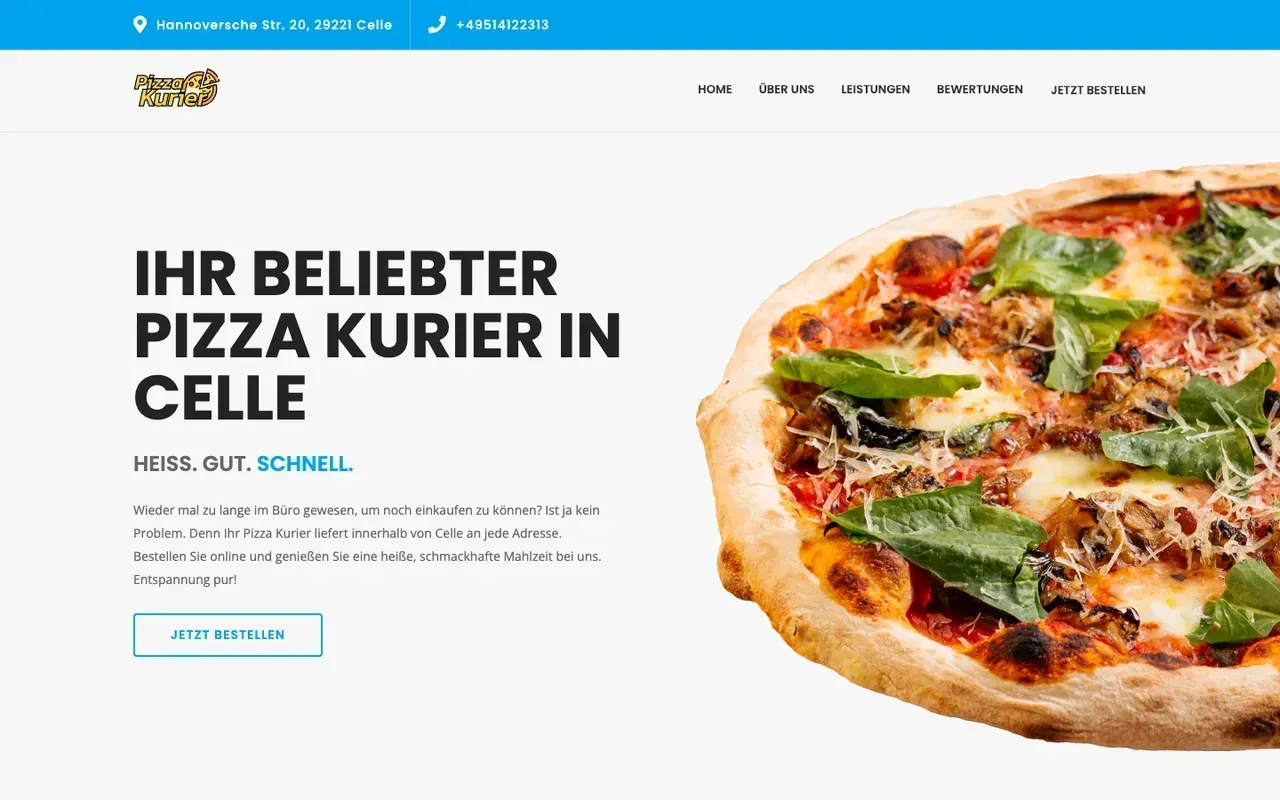 Website Pizza Kurier Celle