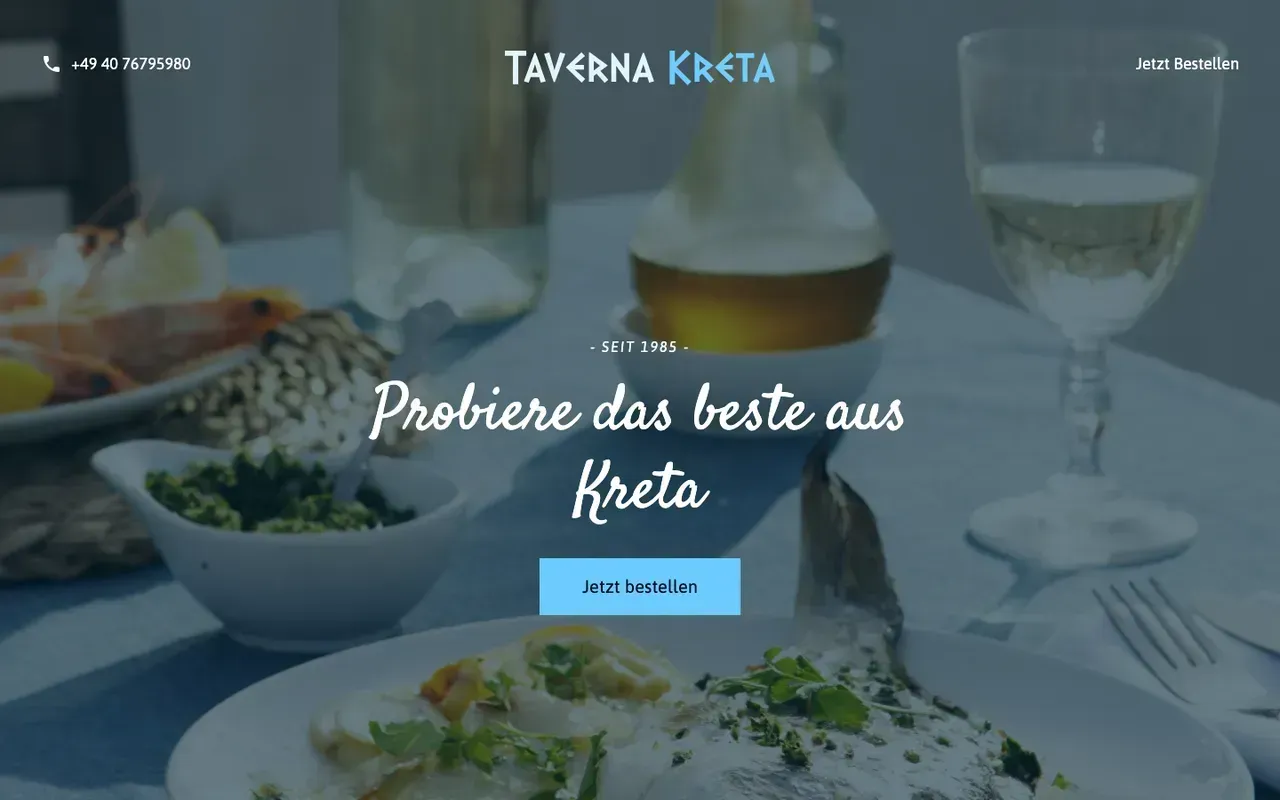 Website Taverna Kreta Hamburg