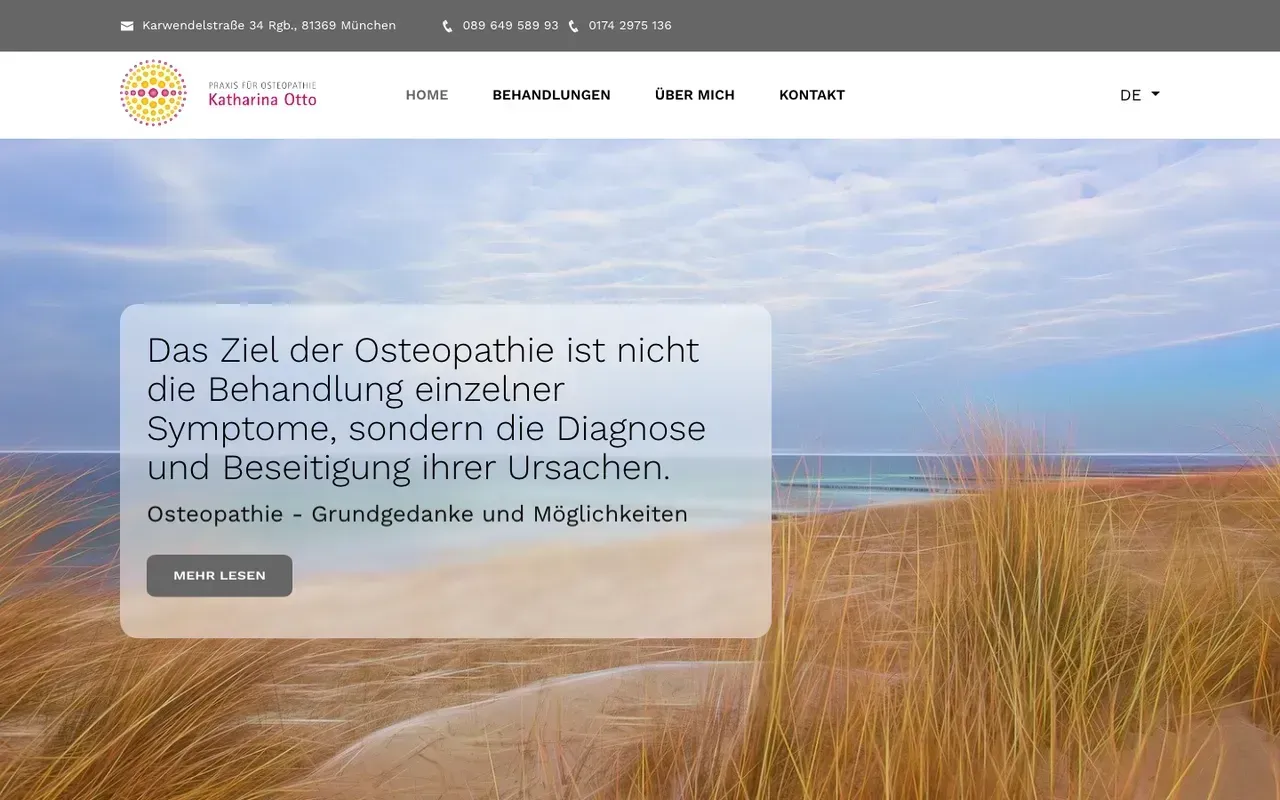 Website Osteopathiepraxis Otto