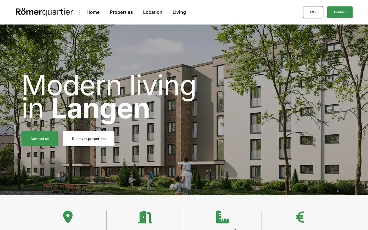Website Römerquartier Langen